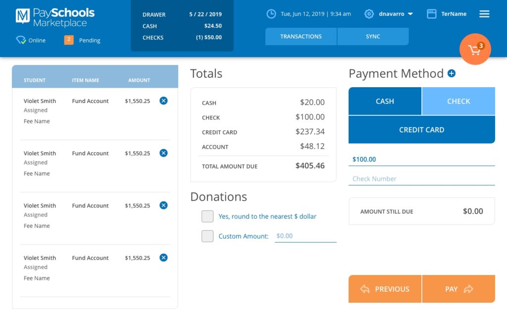 Cart Payments no acc Landscape