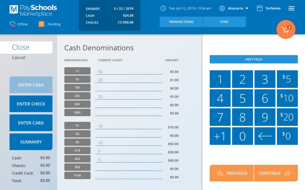 Drawer Cash Landscape