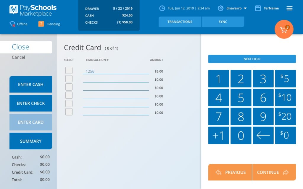 Drawer Credit Card Landscape