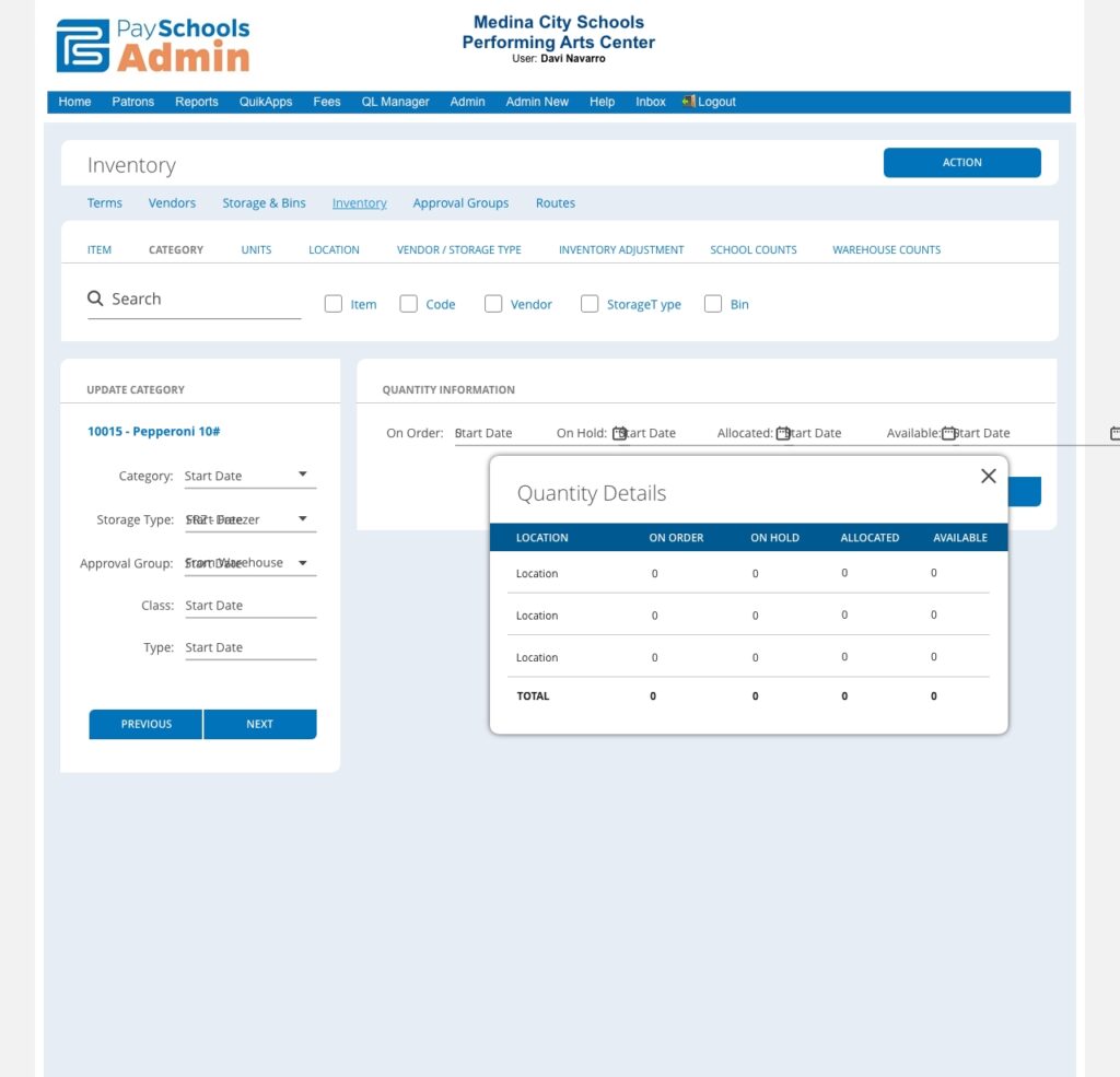 Inventory - Assign Item Category – 1