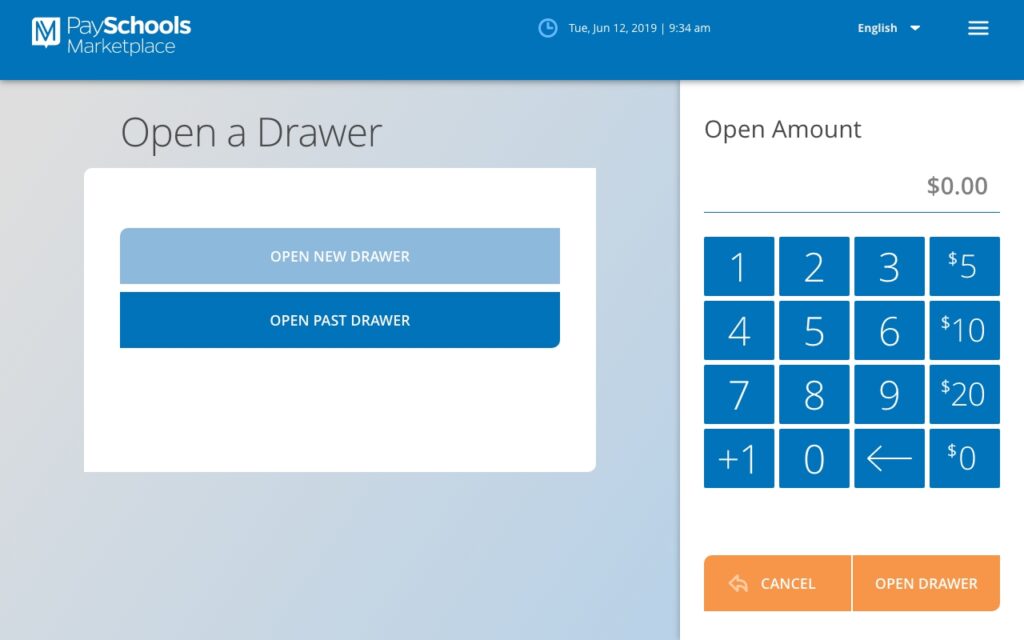 Open Amount A Keypad Landscape