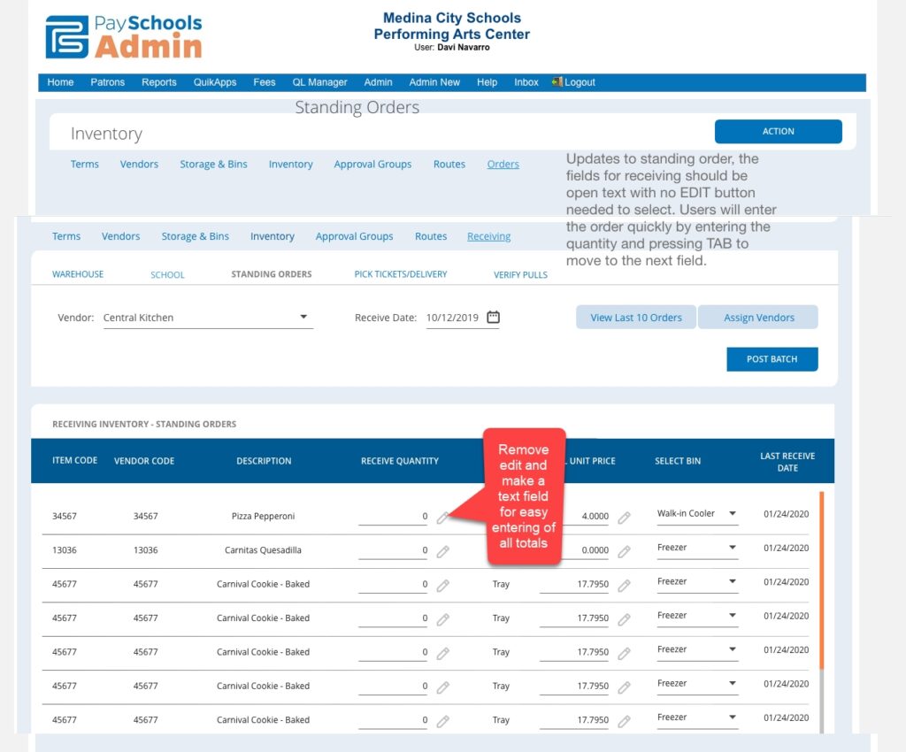 PS Inventory - Admin Manage Inventory – 1