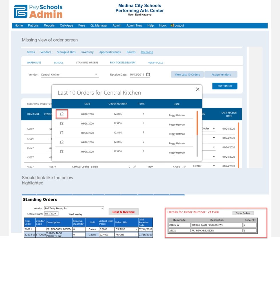 PS Inventory - Admin Standing Orders – 2